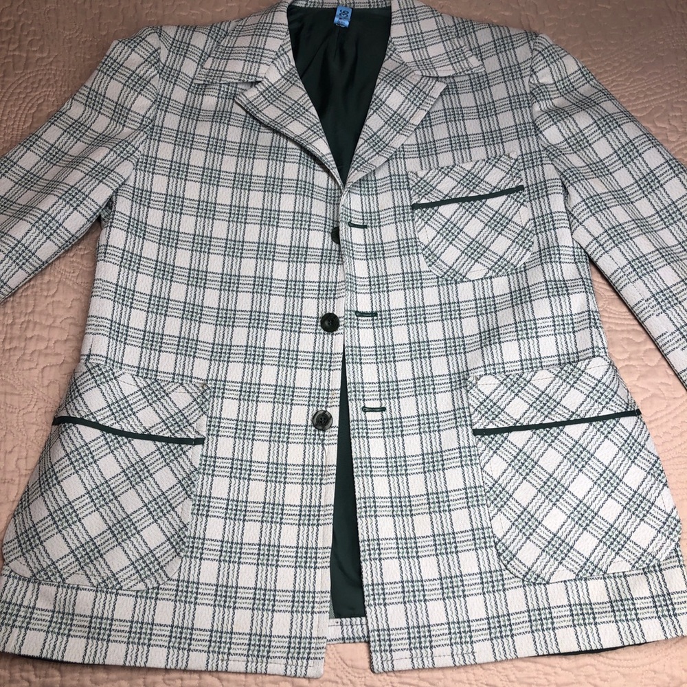 Men’s Vintage Plaid Blazer 46R